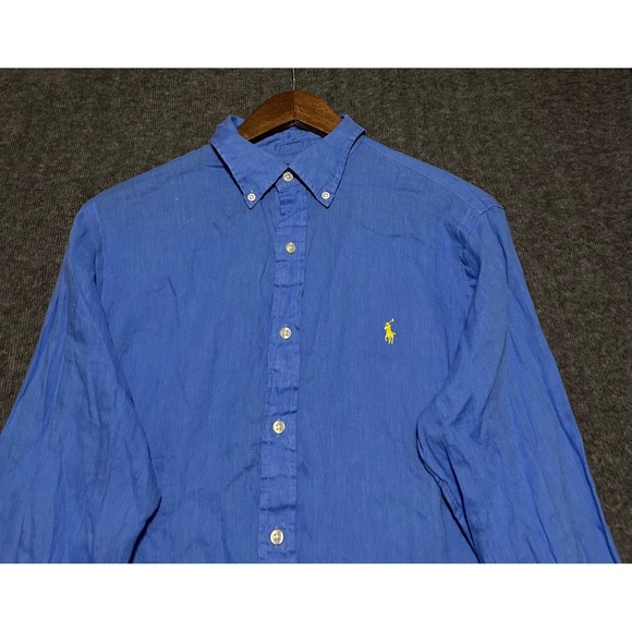 Polo Ralph Lauren Other - Polo ralph lauren RL Untucked fit linen shirt mens light blue long sleeve medium